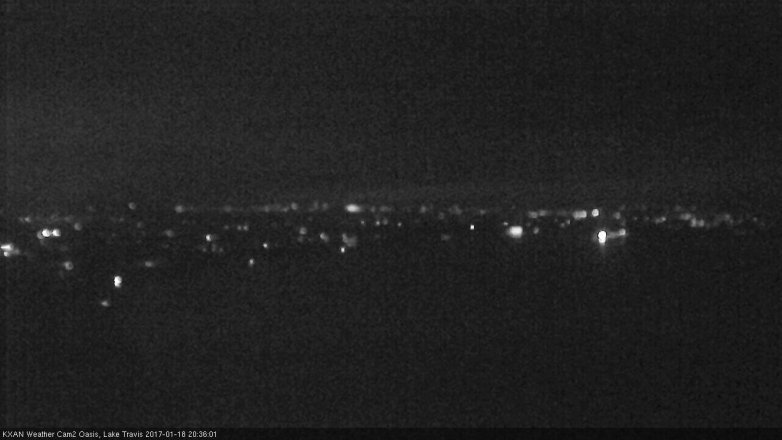 Lake Travis webcam, January 18, 2017 7:45 PM CT