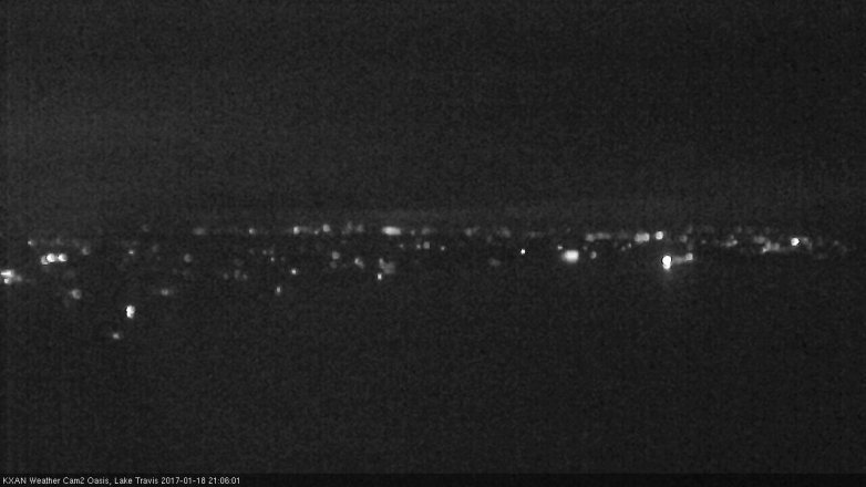 Lake Travis webcam, January 18, 2017 8:10 PM CT