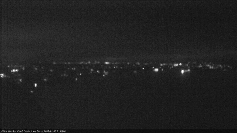 Lake Travis webcam, January 18, 2017 8:35 PM CT