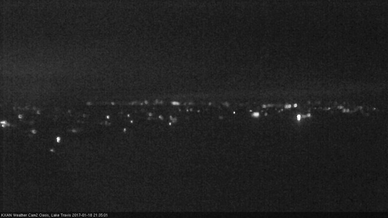 Lake Travis webcam, January 18, 2017 9:05 PM CT