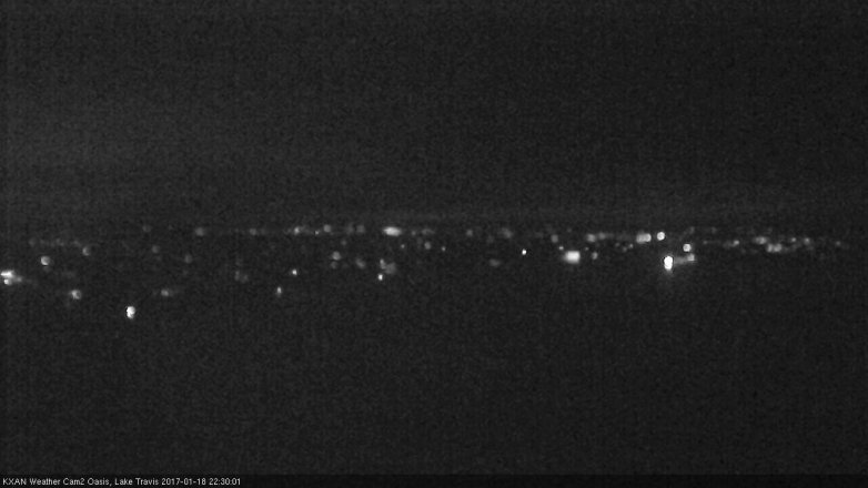 Lake Travis webcam, January 18, 2017 9:50 PM CT