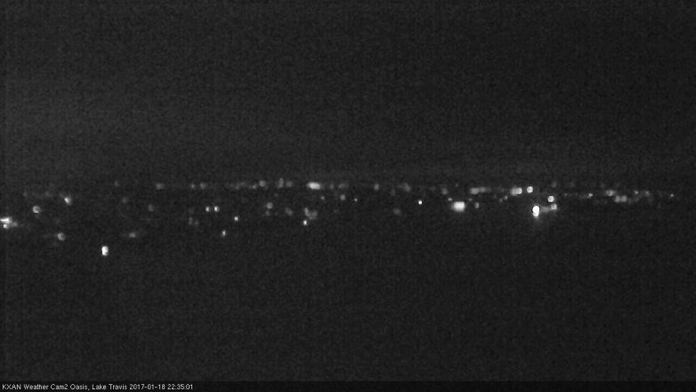 Lake Travis webcam, January 18, 2017 10:05 PM CT