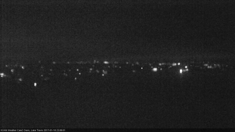 Lake Travis webcam, January 18, 2017 10:15 PM CT