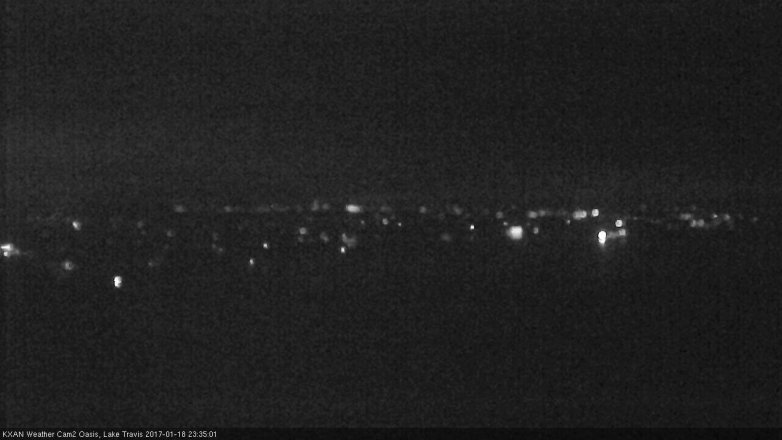 Lake Travis webcam, January 18, 2017 11:05 PM CT