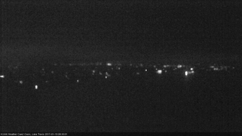 Lake Travis webcam, January 18, 2017 11:50 PM CT