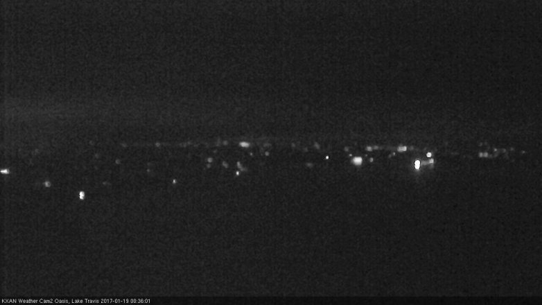Lake Travis webcam, January 18, 2017 12:00 AM CT