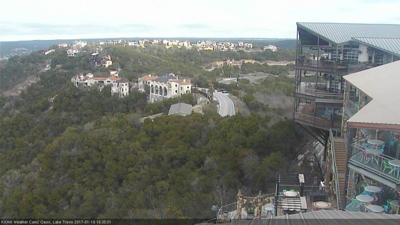 Lake Travis webcam, January 19, 2017 9:40 AM CT
