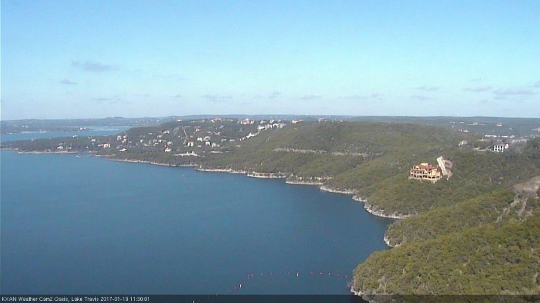 Lake Travis webcam, January 19, 2017 10:40 AM CT