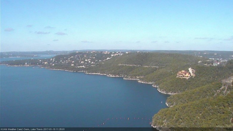 Lake Travis webcam, January 19, 2017 10:45 AM CT