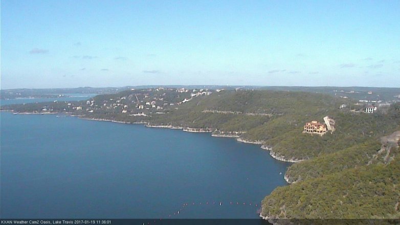 Lake Travis webcam, January 19, 2017 11:00 AM CT