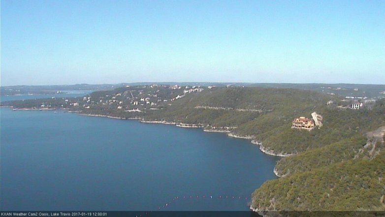 Lake Travis webcam, January 19, 2017 11:15 AM CT