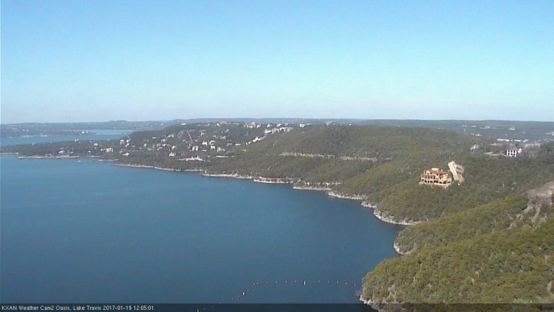 Lake Travis webcam, January 19, 2017 11:30 AM CT