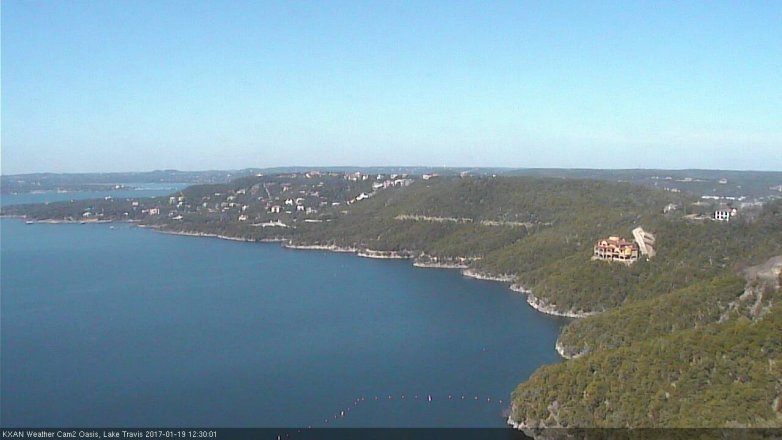 Lake Travis webcam, January 19, 2017 12:00 PM CT