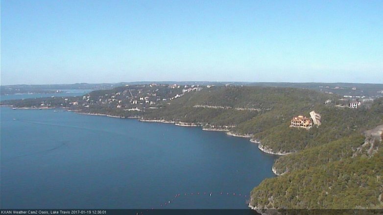 Lake Travis webcam, January 19, 2017 12:05 PM CT
