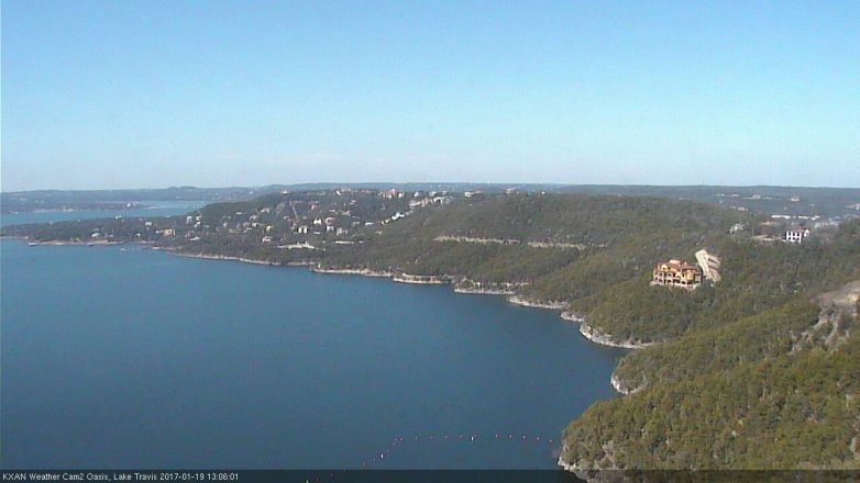 Lake Travis webcam, January 19, 2017 12:30 PM CT