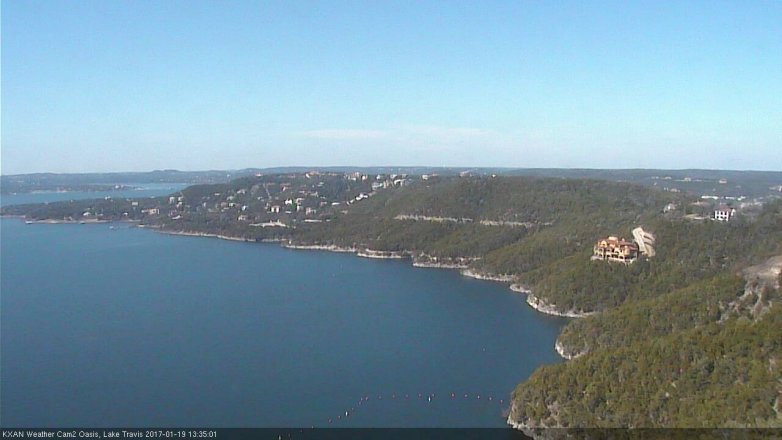 Lake Travis webcam, January 19, 2017 12:55 PM CT