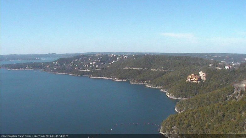 Lake Travis webcam, January 19, 2017 1:35 PM CT