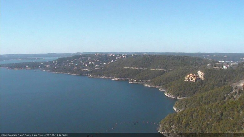Lake Travis webcam, January 19, 2017 1:40 PM CT