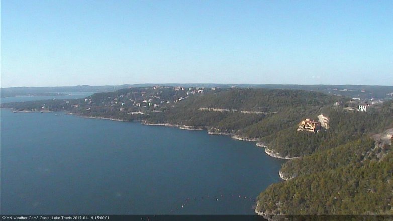 Lake Travis webcam, January 19, 2017 2:05 PM CT