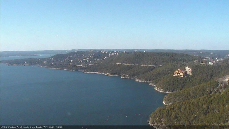 Lake Travis webcam, January 19, 2017 2:20 PM CT