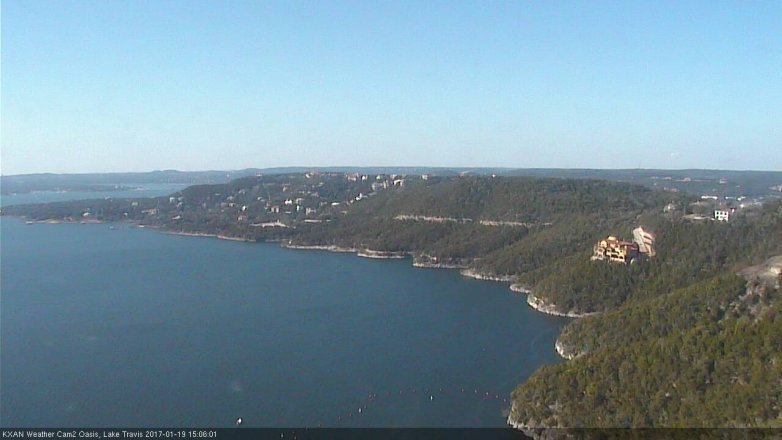 Lake Travis webcam, January 19, 2017 2:30 PM CT