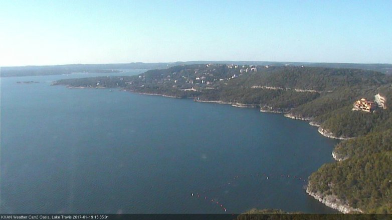 Lake Travis webcam, January 19, 2017 2:55 PM CT