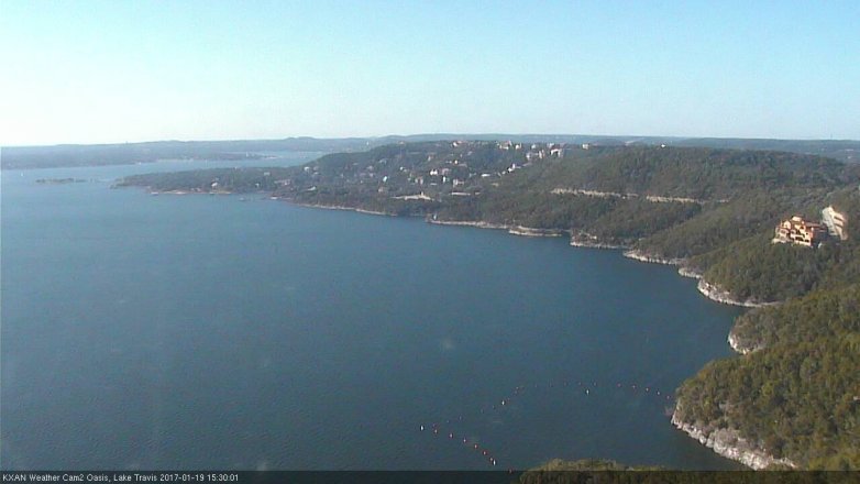 Lake Travis webcam, January 19, 2017 3:00 PM CT