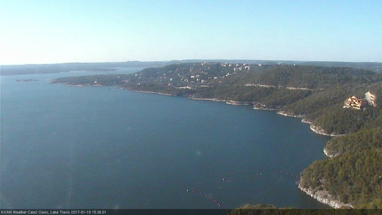 Lake Travis webcam, January 19, 2017 3:05 PM CT