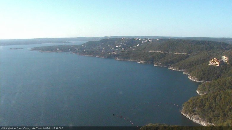 Lake Travis webcam, January 19, 2017 3:20 PM CT