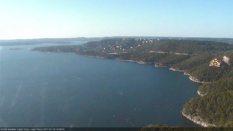 Lake Travis webcam, January 19, 2017 3:30 PM CT
