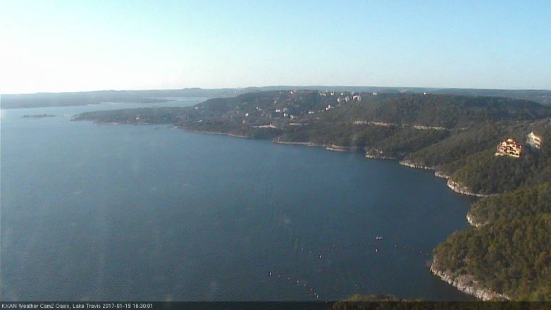 Lake Travis webcam, January 19, 2017 3:50 PM CT