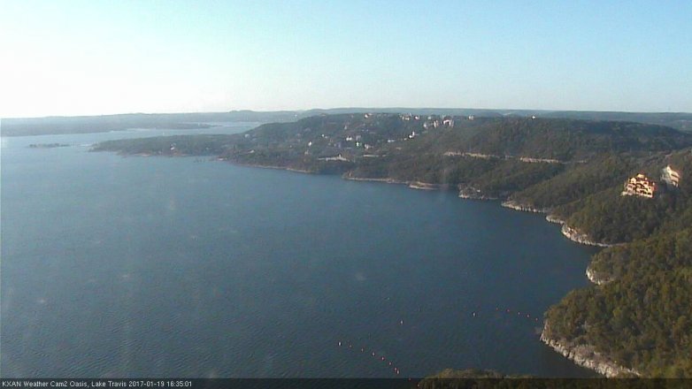 Lake Travis webcam, January 19, 2017 4:05 PM CT