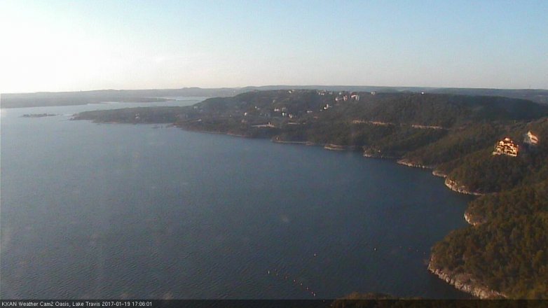 Lake Travis webcam, January 19, 2017 4:35 PM CT