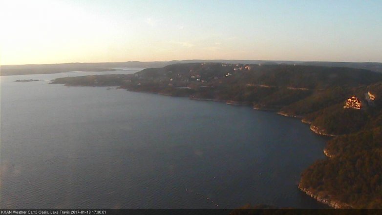 Lake Travis webcam, January 19, 2017 4:40 PM CT