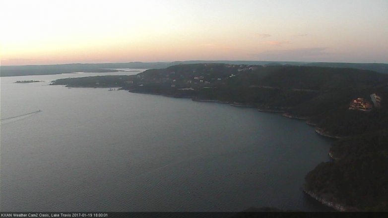 Lake Travis webcam, January 19, 2017 5:25 PM CT