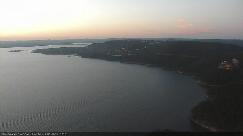 Lake Travis webcam, January 19, 2017 5:30 PM CT