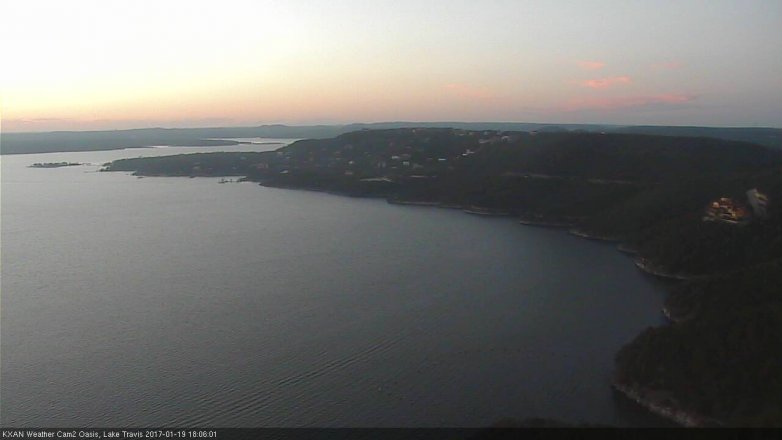 Lake Travis webcam, January 19, 2017 5:35 PM CT