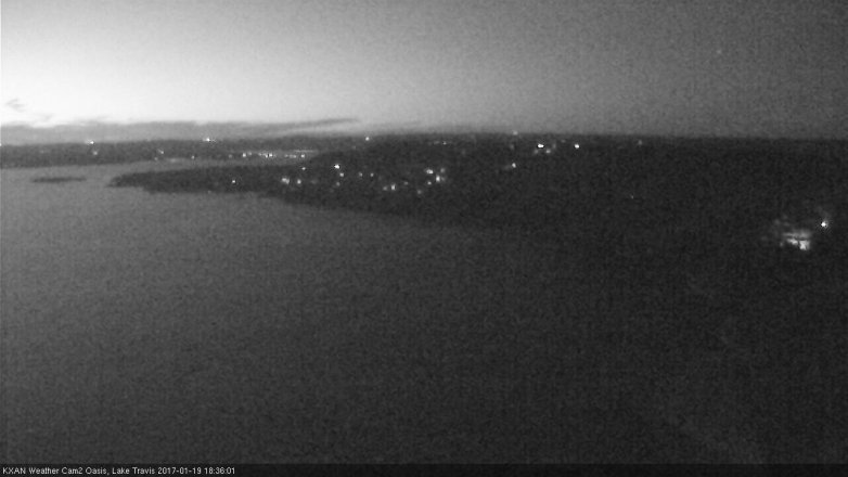 Lake Travis webcam, January 19, 2017 5:50 PM CT