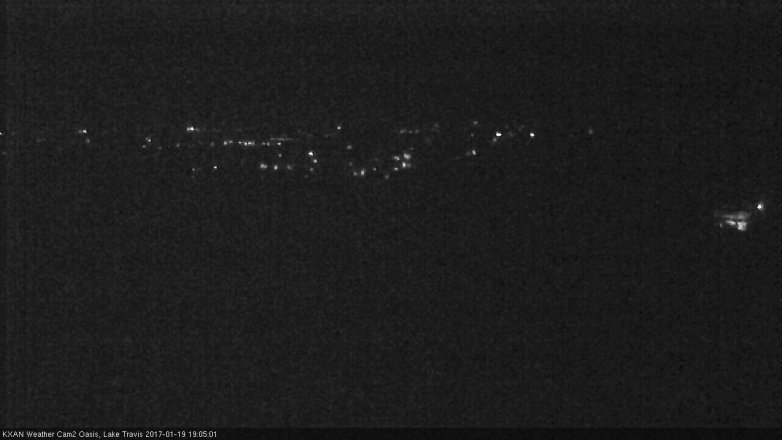 Lake Travis webcam, January 19, 2017 6:15 PM CT