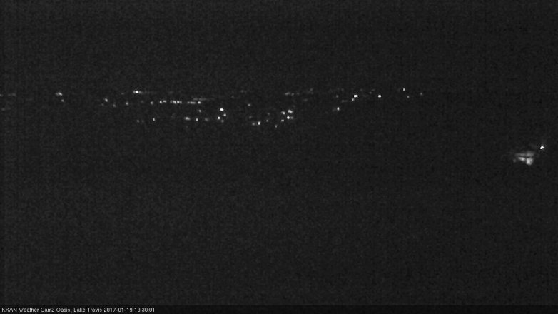 Lake Travis webcam, January 19, 2017 6:45 PM CT