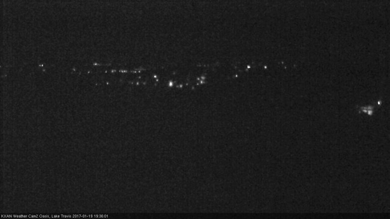 Lake Travis webcam, January 19, 2017 6:50 PM CT