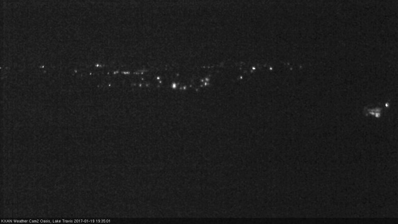 Lake Travis webcam, January 19, 2017 7:05 PM CT