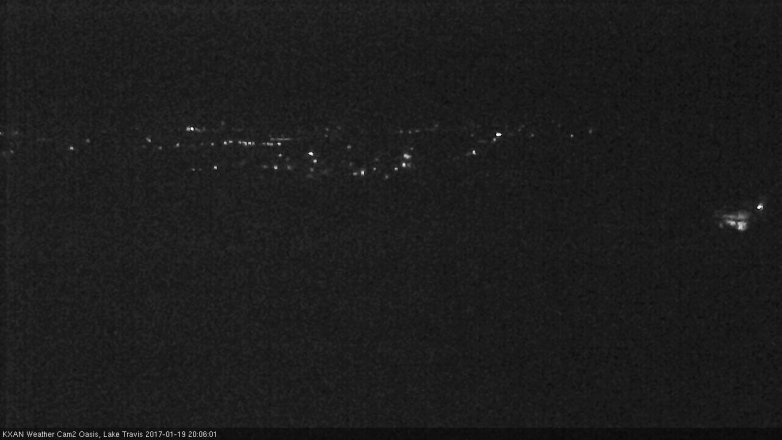 Lake Travis webcam, January 19, 2017 7:20 PM CT