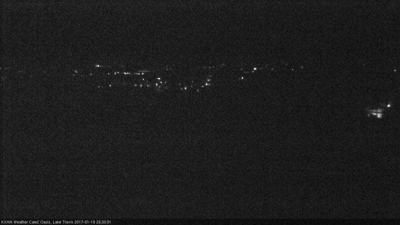 Lake Travis webcam, January 19, 2017 8:00 PM CT