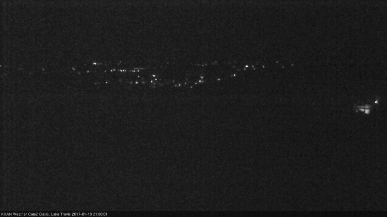 Lake Travis webcam, January 19, 2017 8:20 PM CT