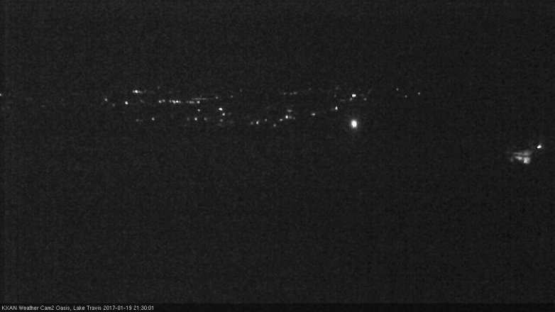 Lake Travis webcam, January 19, 2017 8:50 PM CT