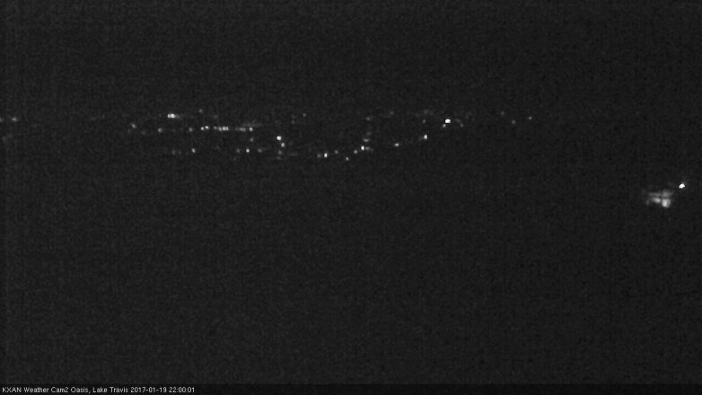 Lake Travis webcam, January 19, 2017 9:15 PM CT