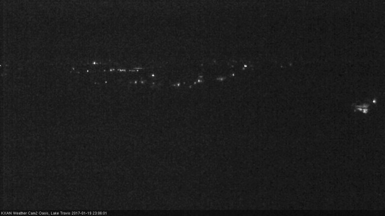 Lake Travis webcam, January 19, 2017 10:25 PM CT