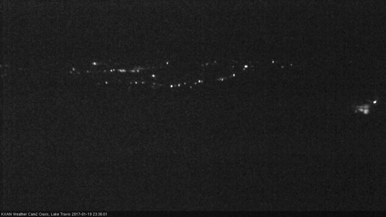 Lake Travis webcam, January 19, 2017 10:45 PM CT