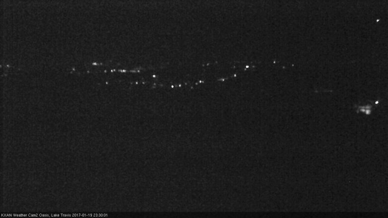 Lake Travis webcam, January 19, 2017 10:55 PM CT